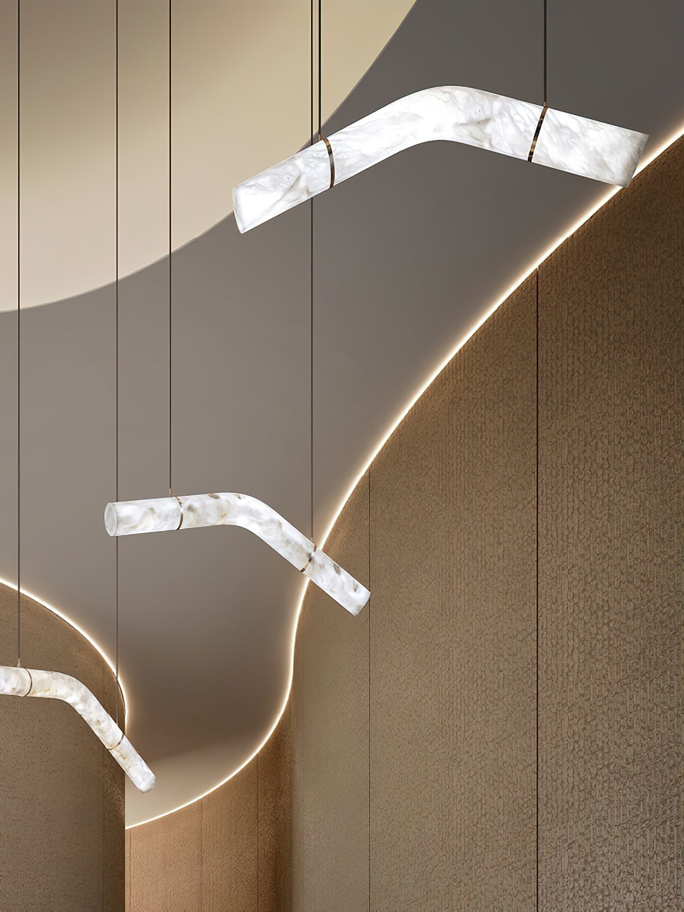 Luste Alabaster Closed-loop Pendant Light Chandelier - Neutralighting