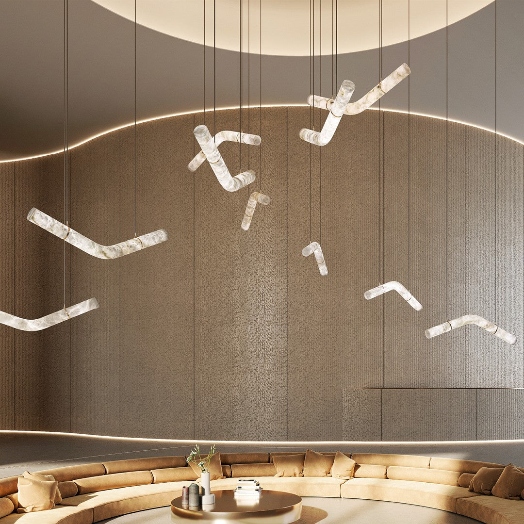 Luste Alabaster Closed-loop Pendant Light Chandelier - Neutralighting