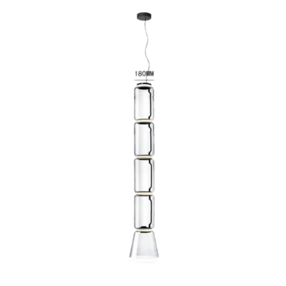 Valentina Minimalist Combination Glass Pendant Light, Clear - Neutralighting
