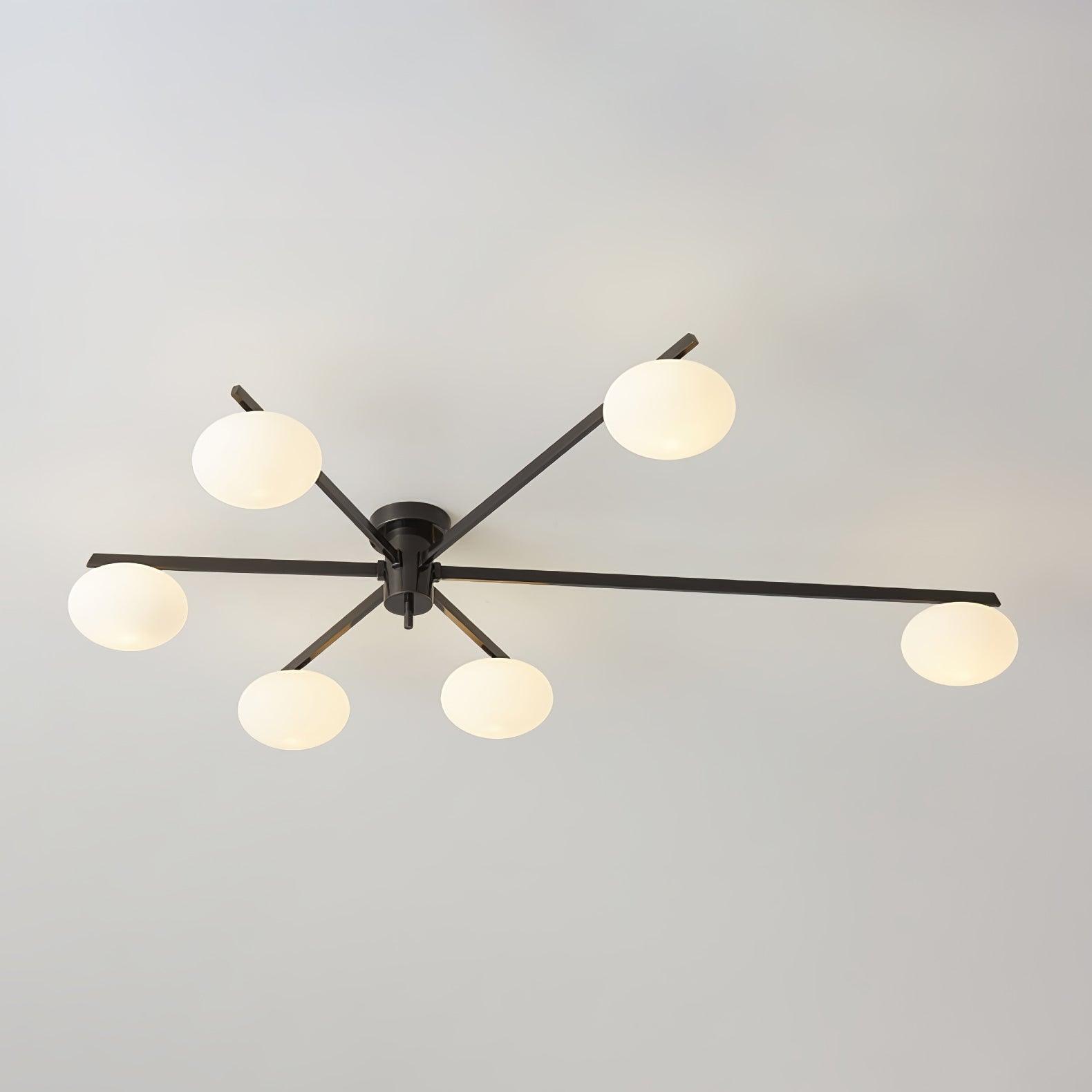 Jania Modern Glass Black Ceiling Light - Neutralighting