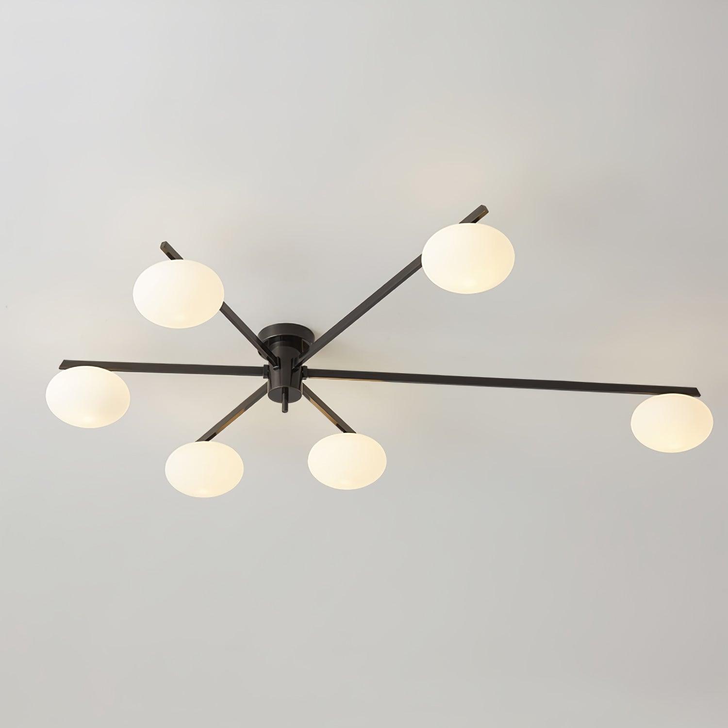 Jania Modern Glass Black Ceiling Light - Neutralighting