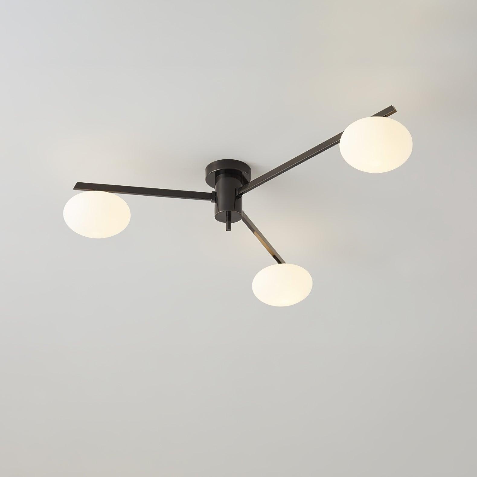 Jania Modern Glass Black Ceiling Light - Neutralighting