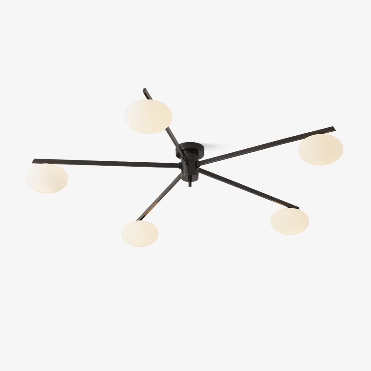 Jania Modern Glass Black Ceiling Light - Neutralighting