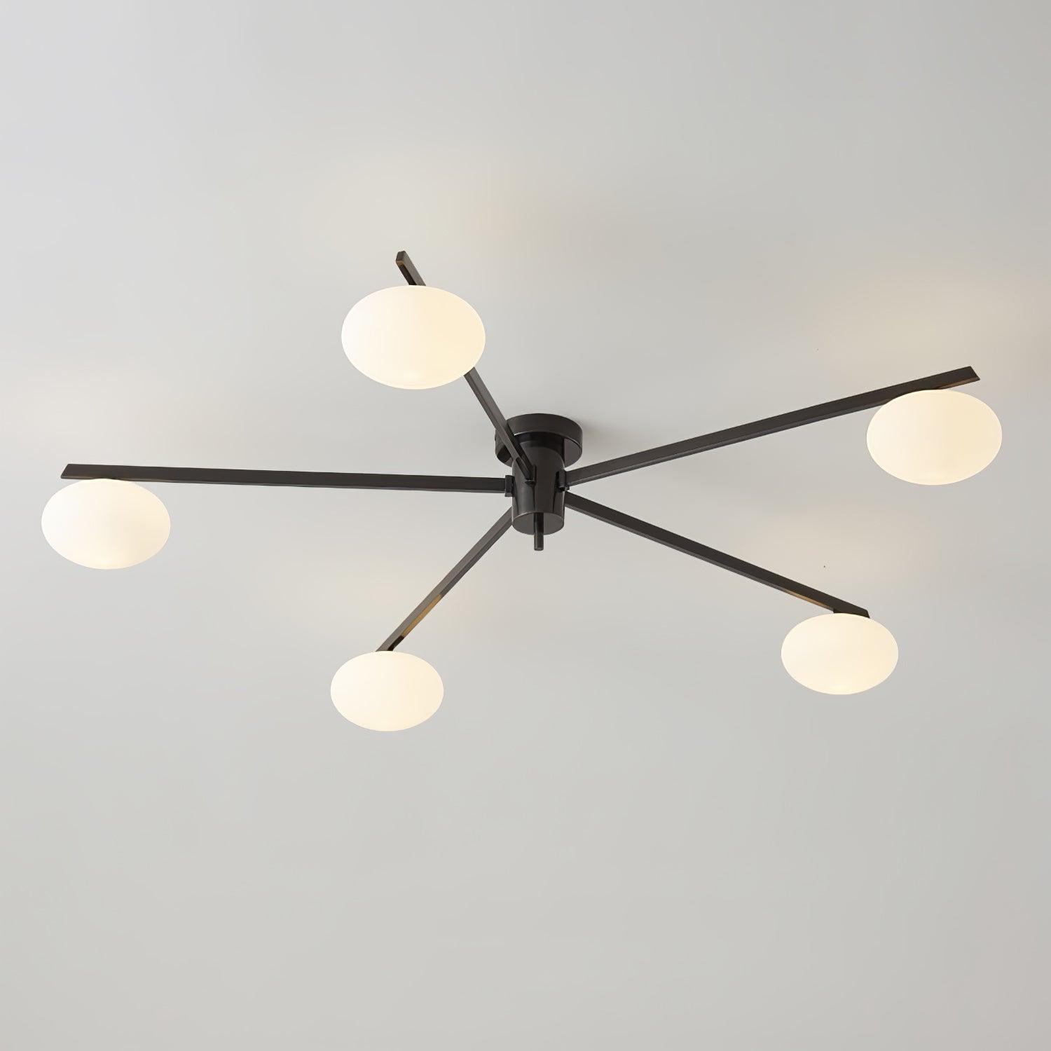 Jania Modern Glass Black Ceiling Light - Neutralighting
