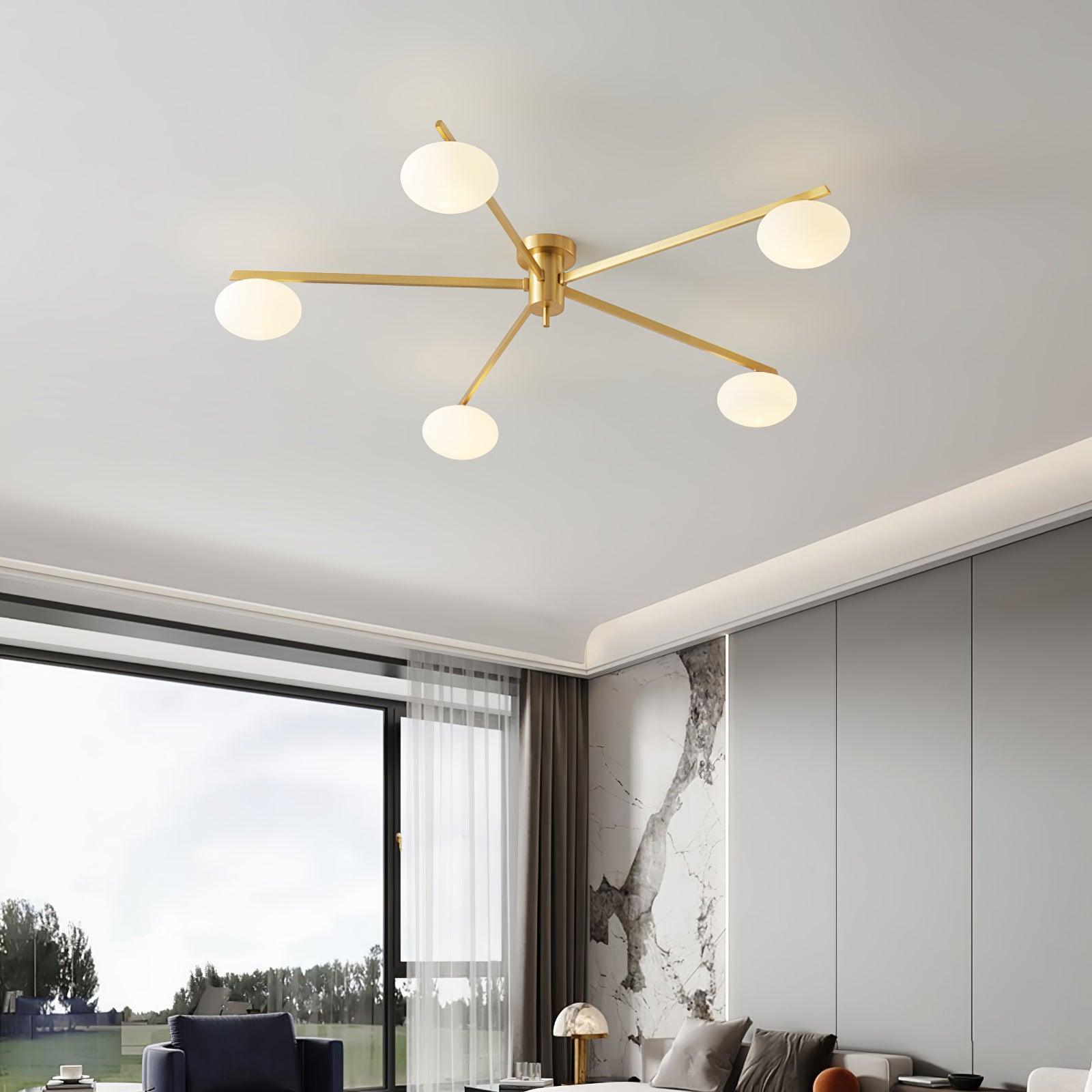 Jania Modern Glass Black Ceiling Light - Neutralighting