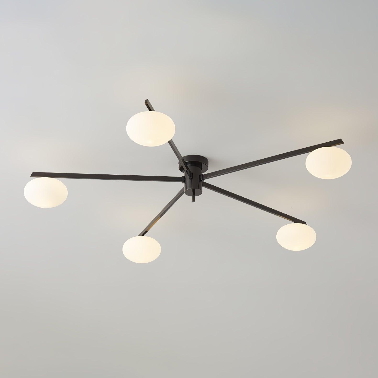 Jania Modern Glass Black Ceiling Light - Neutralighting