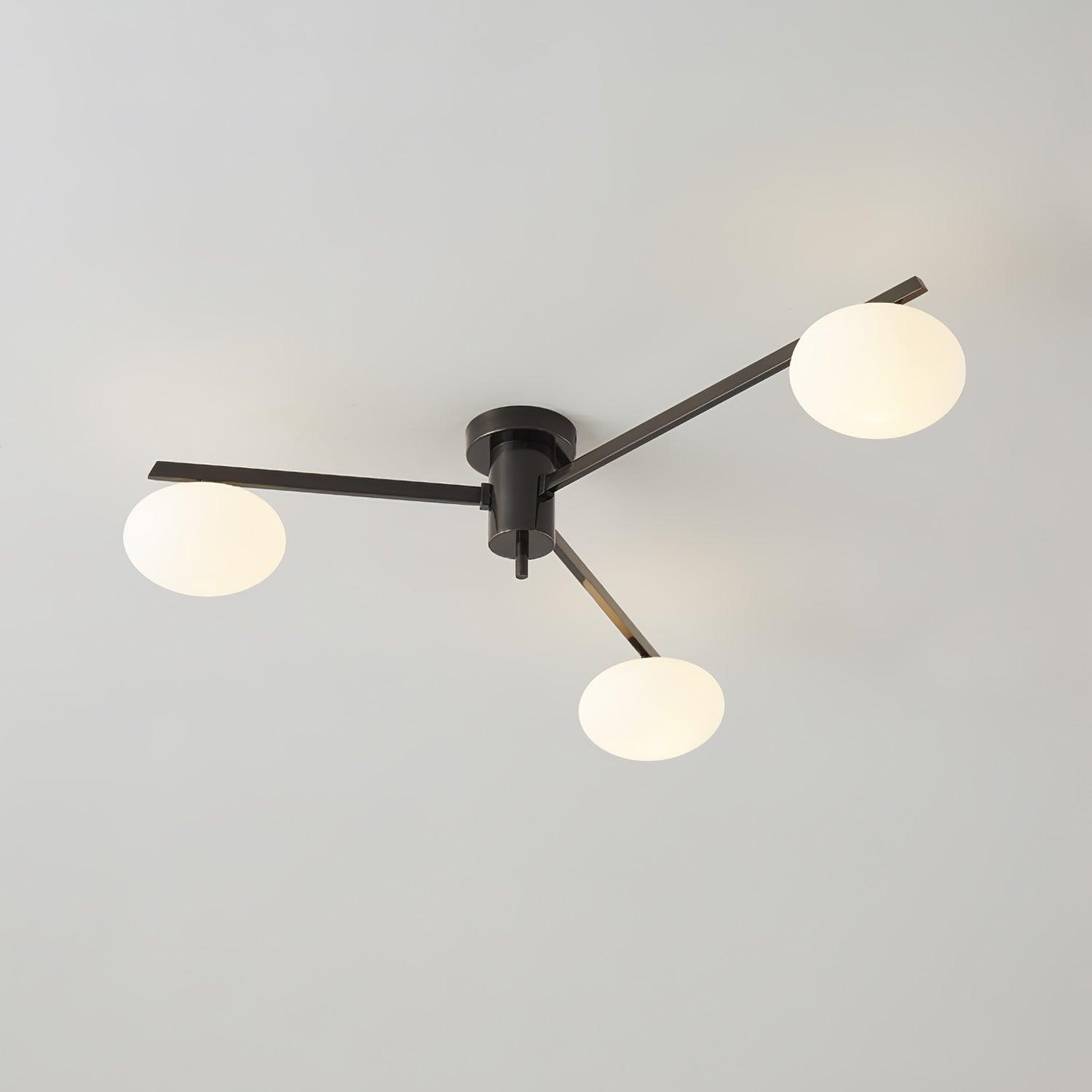 Jania Modern Glass Black Ceiling Light - Neutralighting