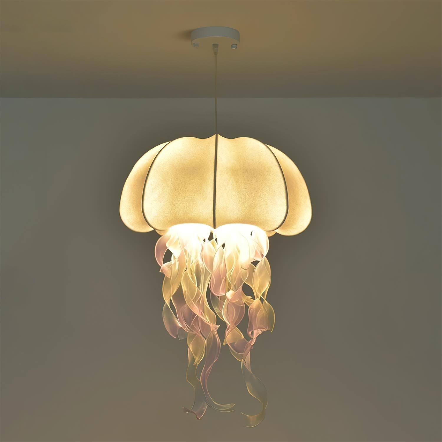 Jellyfish Pendant Light with Iridescent Ribbons - Neutralighting