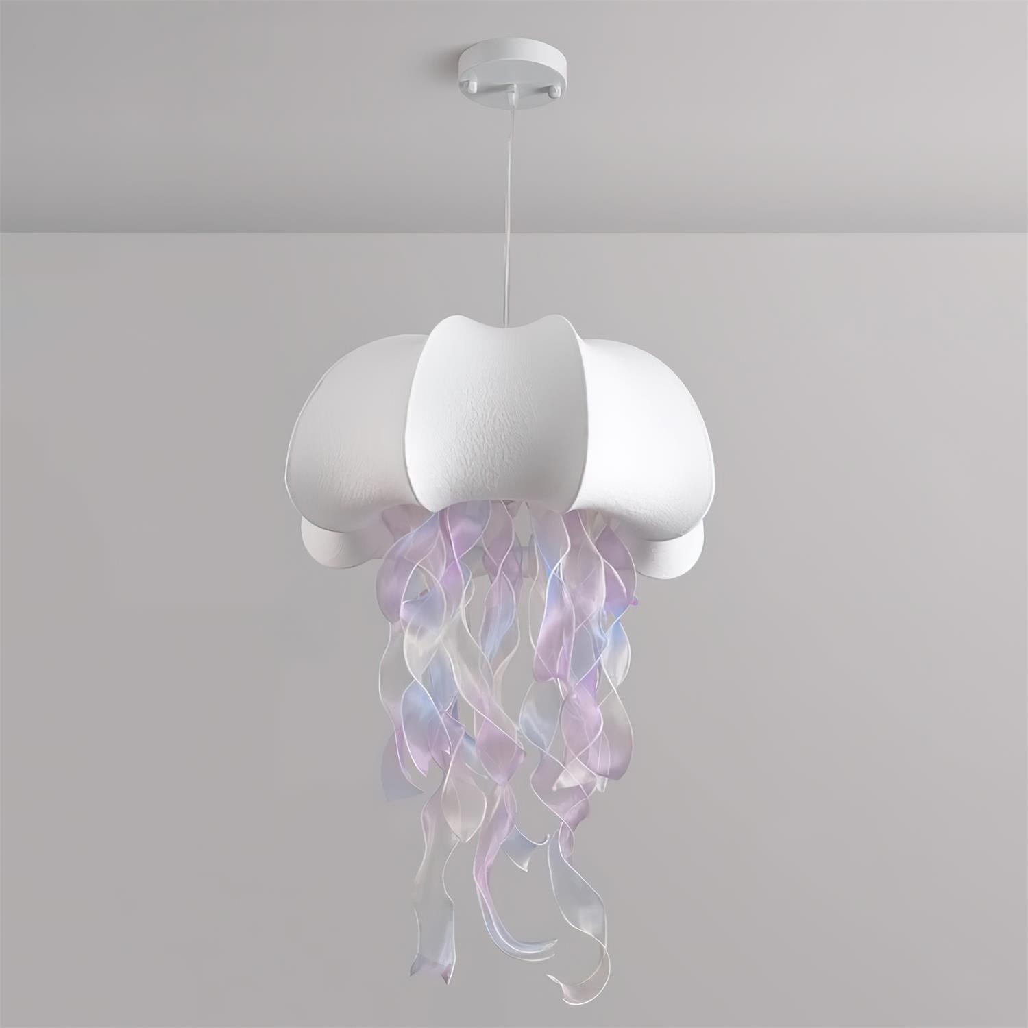 Jellyfish Pendant Light with Iridescent Ribbons - Neutralighting