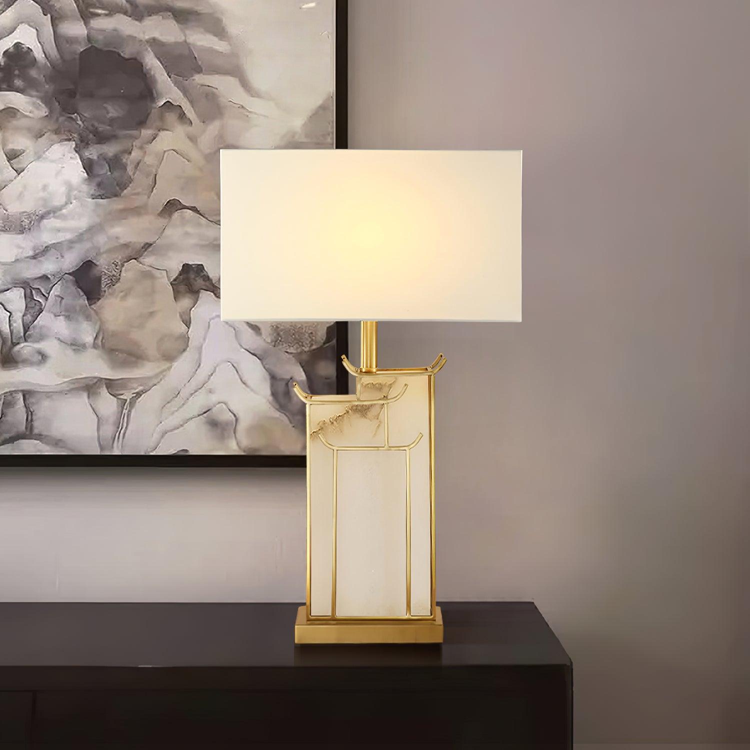 Nysilor Rectangular Glass Table Lamp - Neutralighting