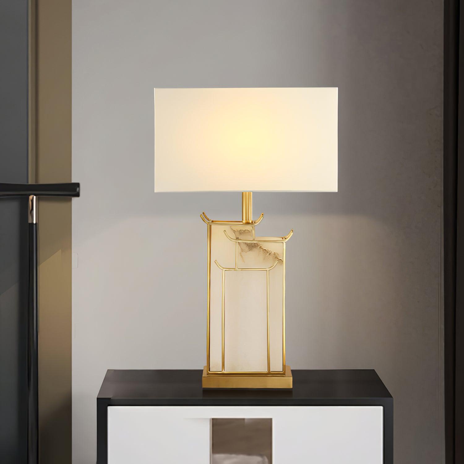 Nysilor Rectangular Glass Table Lamp - Neutralighting