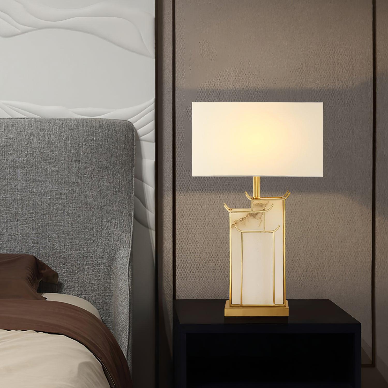 Nysilor Rectangular Glass Table Lamp - Neutralighting
