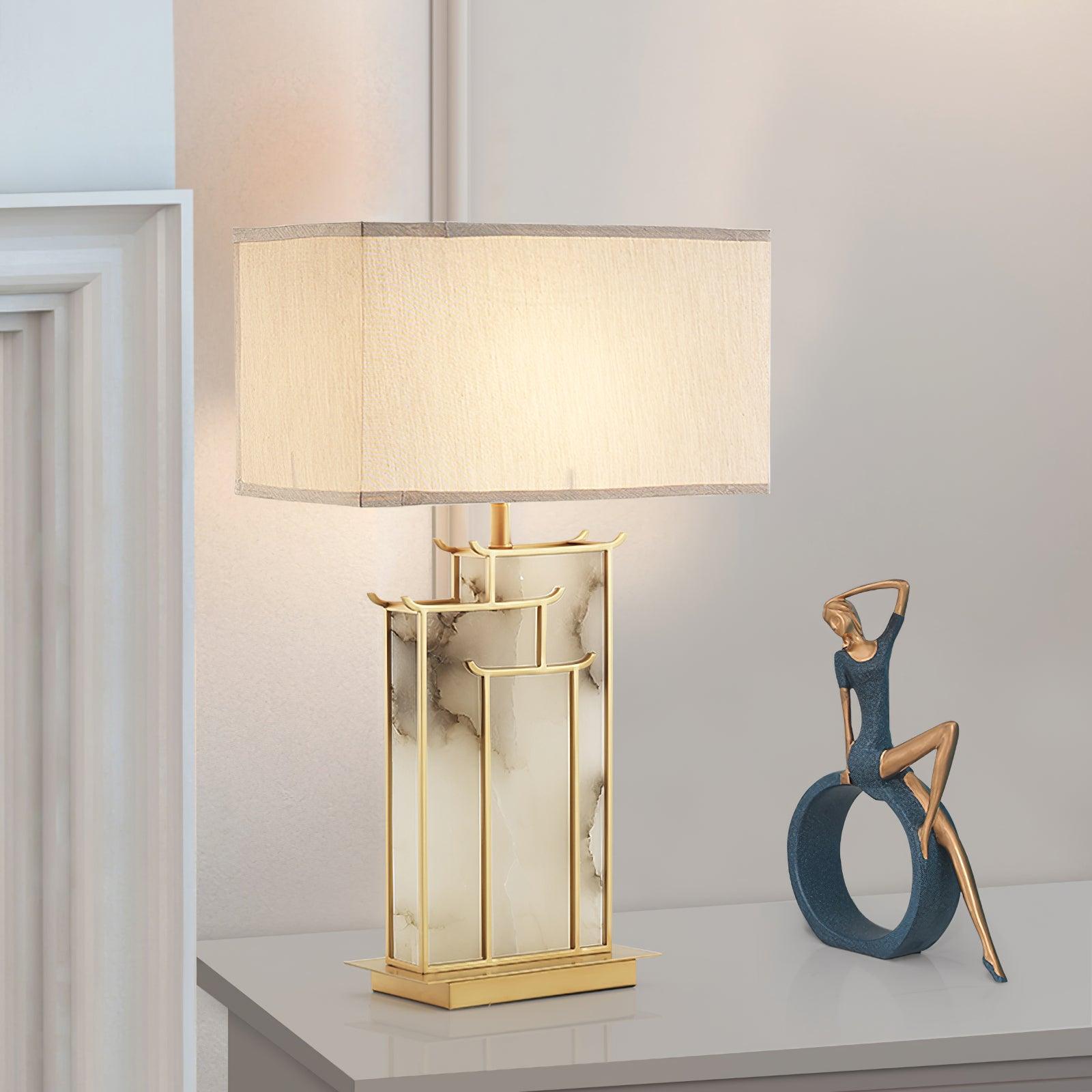 Nysilor Rectangular Glass Table Lamp - Neutralighting