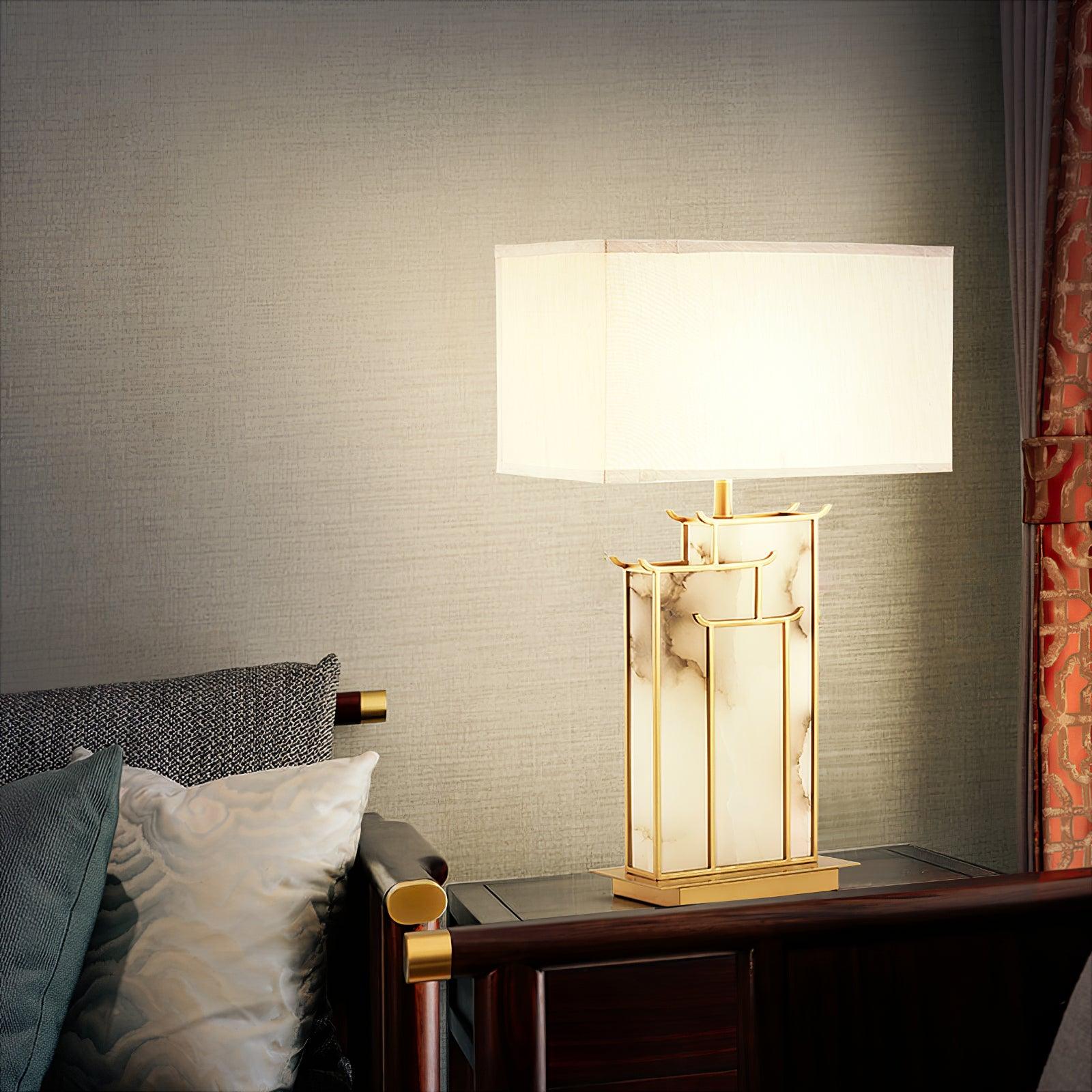 Nysilor Rectangular Glass Table Lamp - Neutralighting
