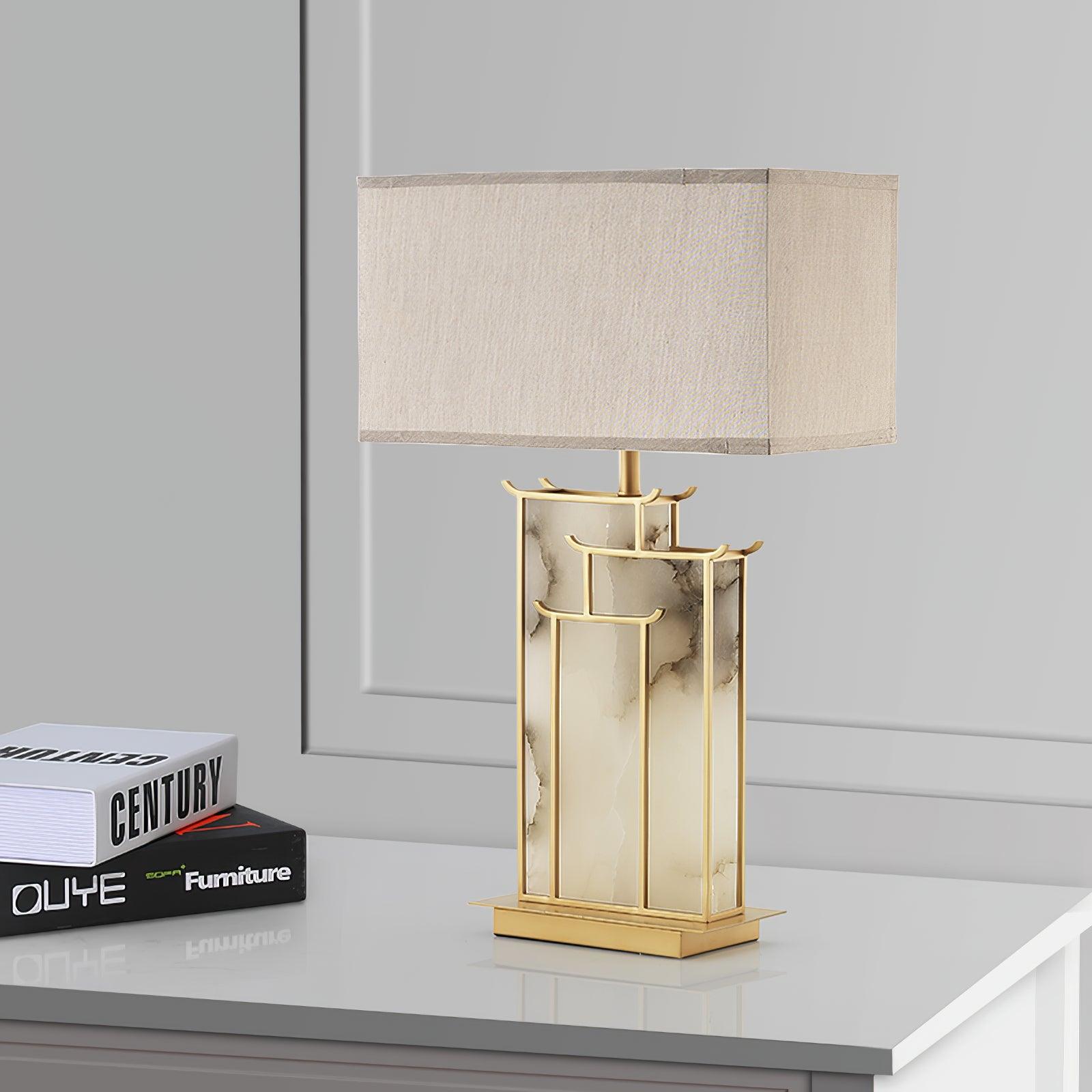 Nysilor Rectangular Glass Table Lamp - Neutralighting