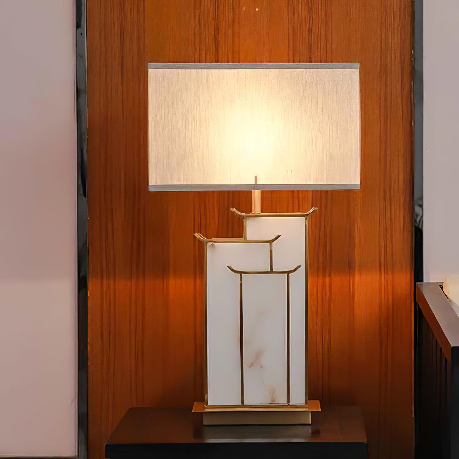 Nysilor Rectangular Glass Table Lamp - Neutralighting