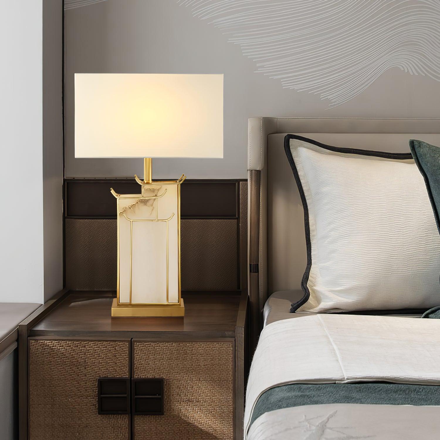 Nysilor Rectangular Glass Table Lamp - Neutralighting