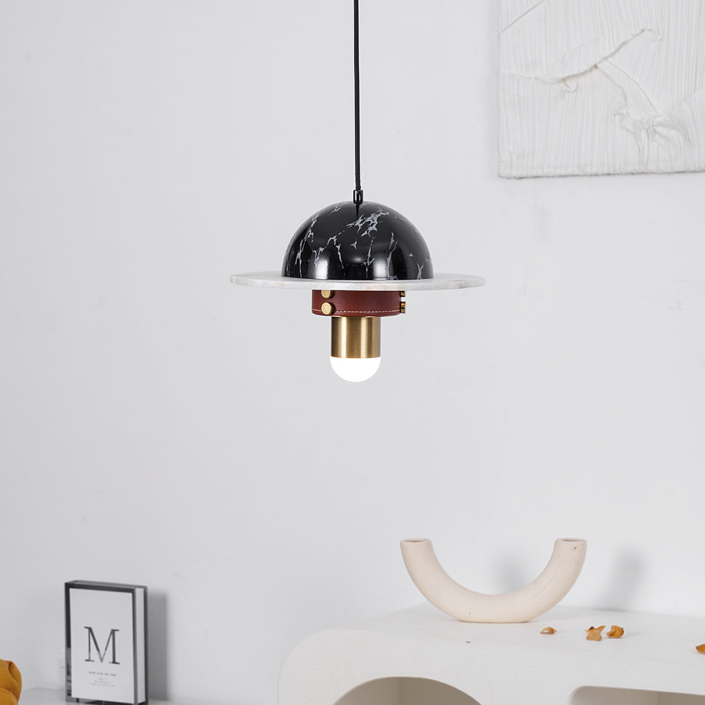 Jutta Pendant Lamp Marble Leather Fusion - Neutralighting