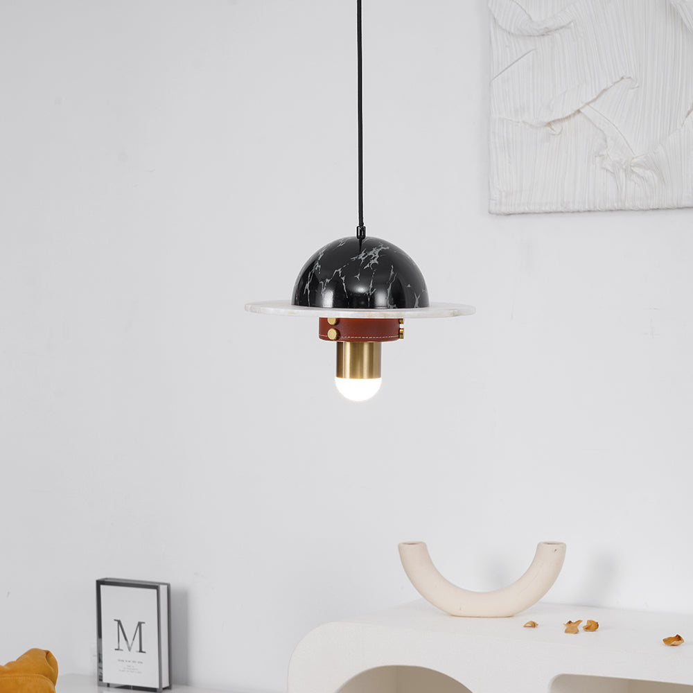 Jutta Pendant Lamp Marble Leather Fusion - Neutralighting