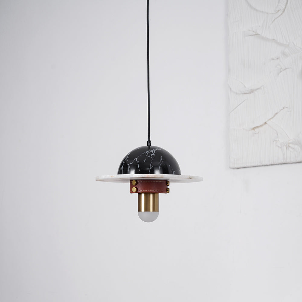 Jutta Pendant Lamp Marble Leather Fusion - Neutralighting