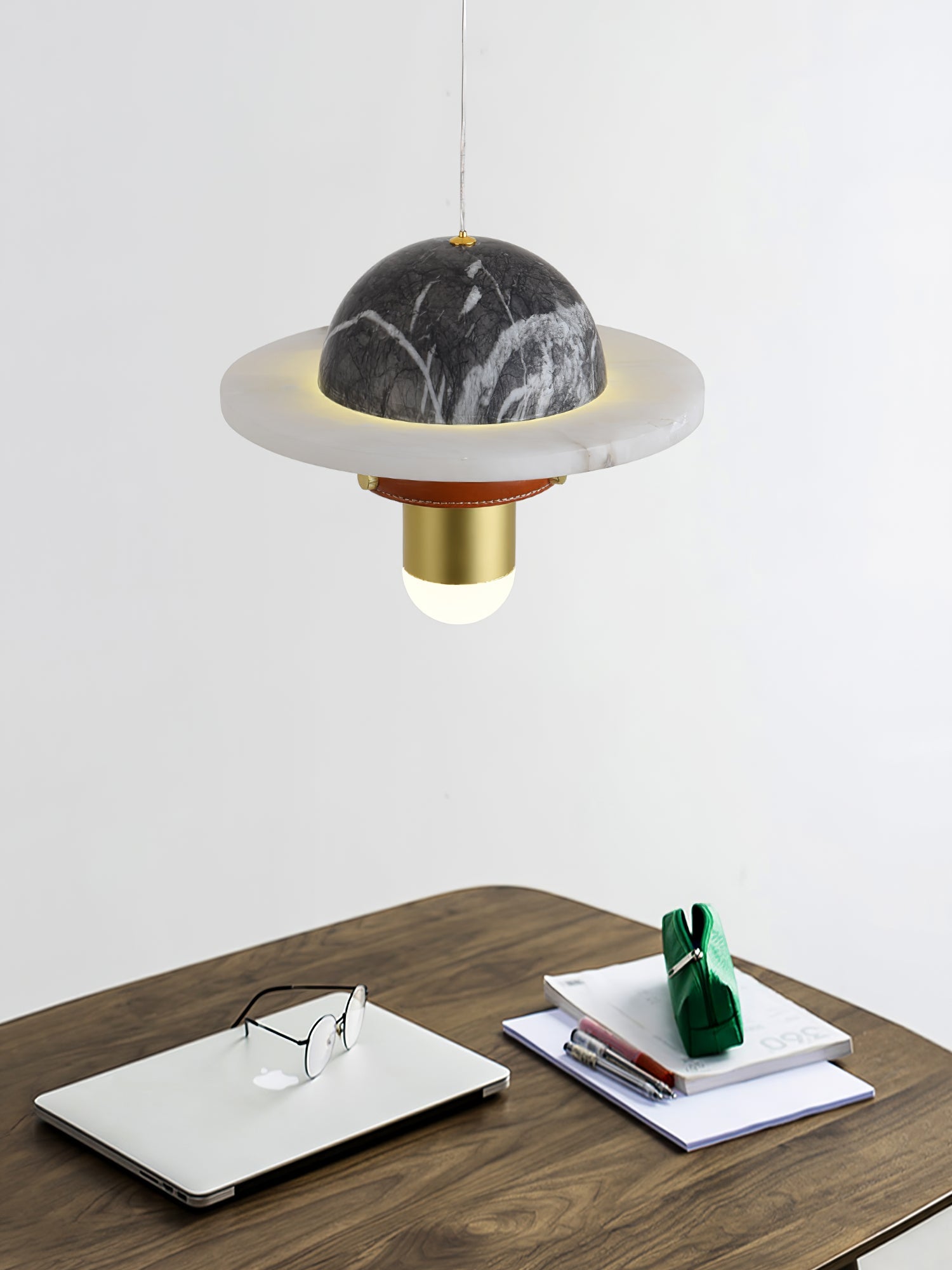 Jutta Pendant Lamp Marble Leather Fusion - Neutralighting