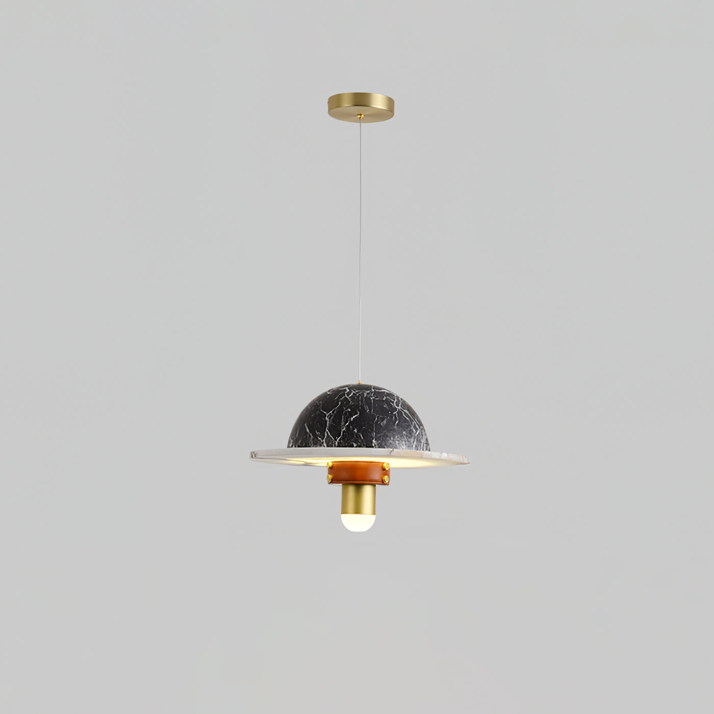 Jutta Pendant Lamp Marble Leather Fusion - Neutralighting