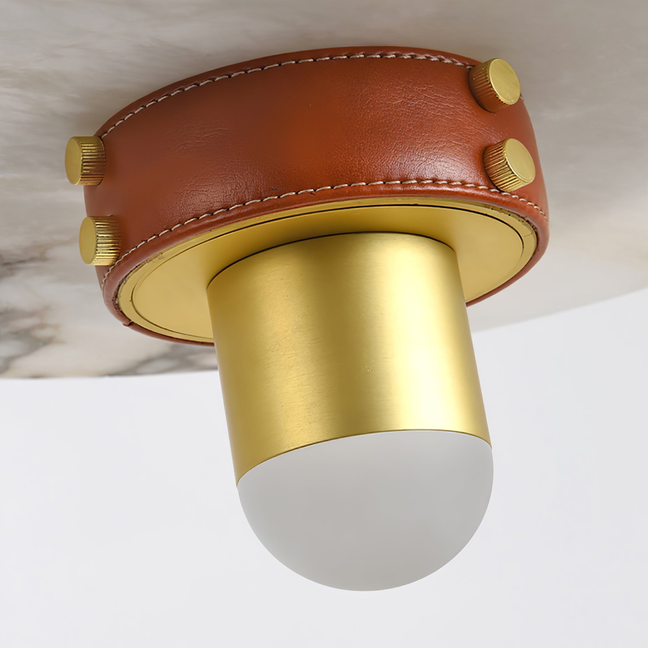 Jutta Pendant Lamp Marble Leather Fusion - Neutralighting