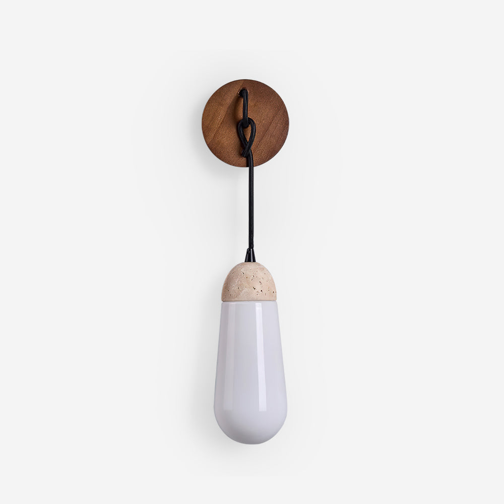 Ritta Wall Lamp Travertine Teardrop-shaped - Neutralighting