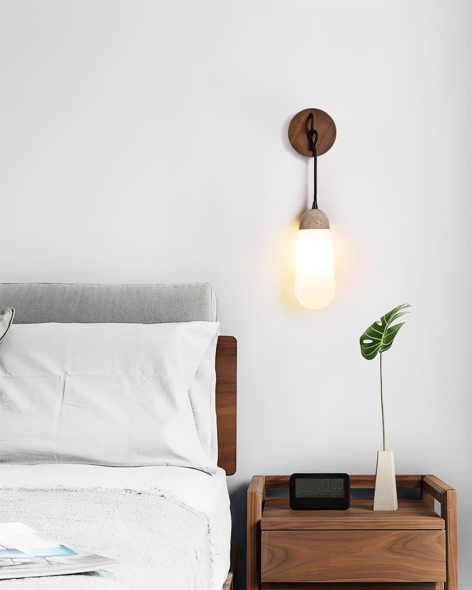 Ritta Wall Lamp Travertine Teardrop-shaped - Neutralighting