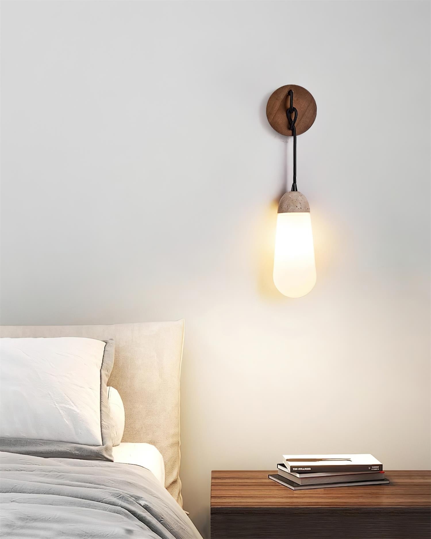 Ritta Wall Lamp Travertine Teardrop-shaped - Neutralighting