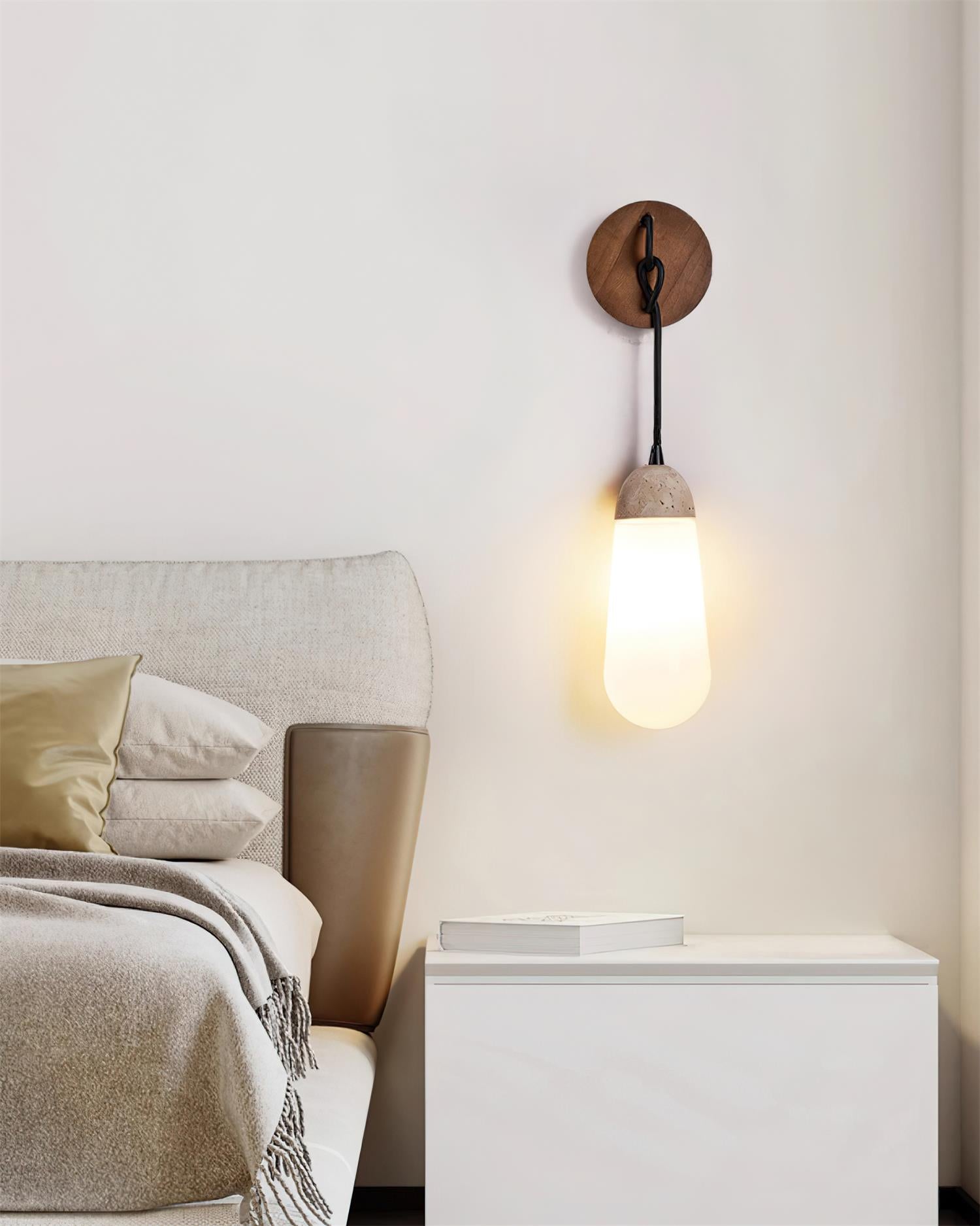 Ritta Wall Lamp Travertine Teardrop-shaped - Neutralighting