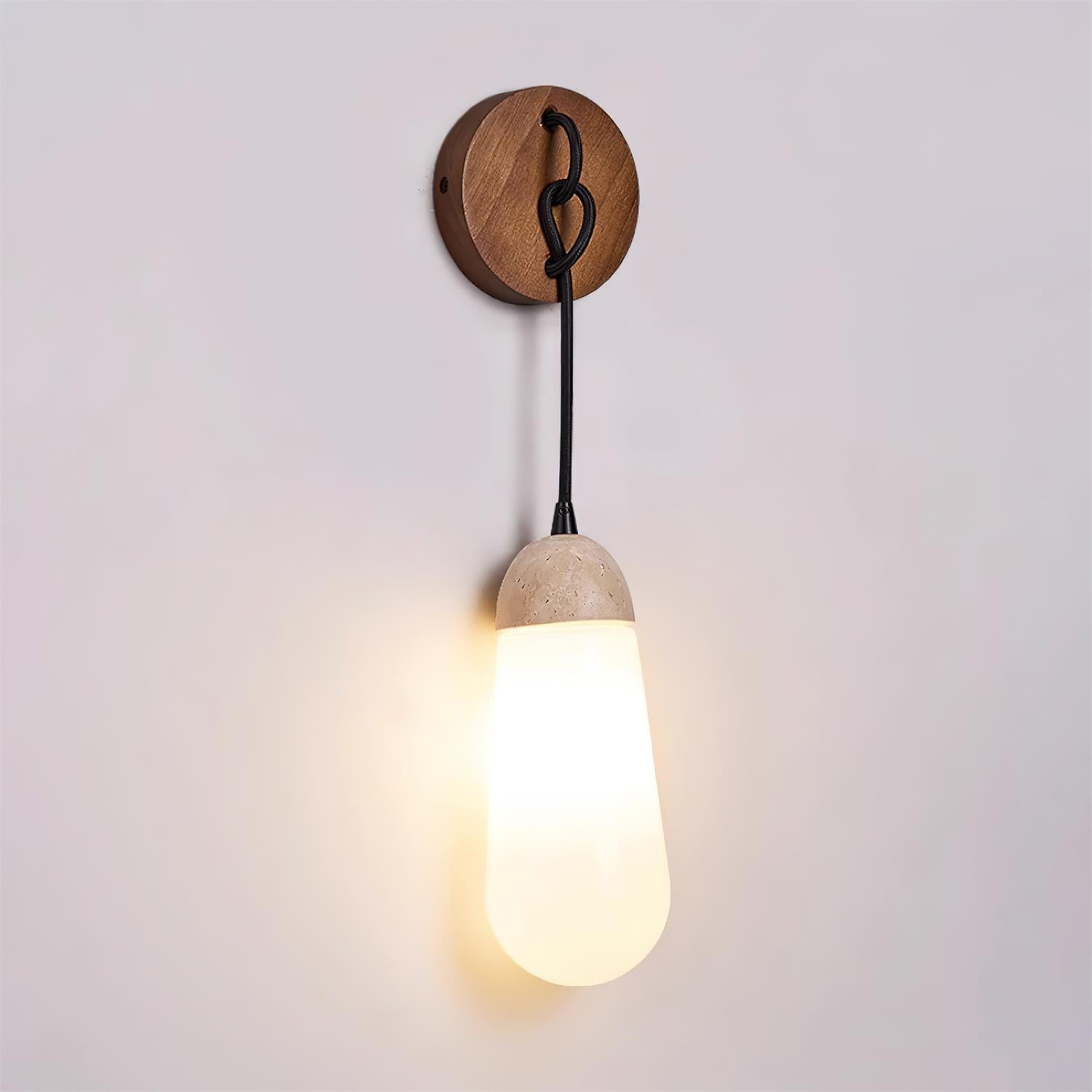 Ritta Wall Lamp Travertine Teardrop-shaped - Neutralighting