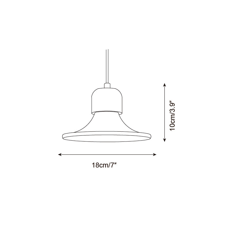 Ritta Pendant Light Trumpet Shape Travertine - Neutralighting
