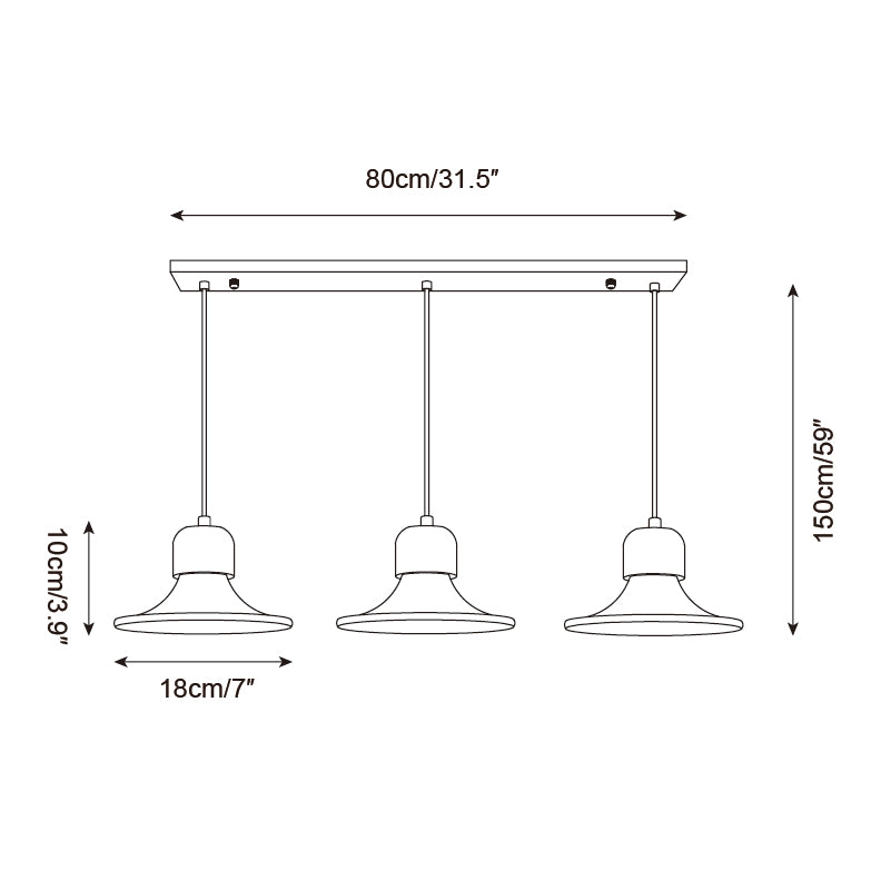 Ritta Pendant Light Trumpet Shape Travertine - Neutralighting