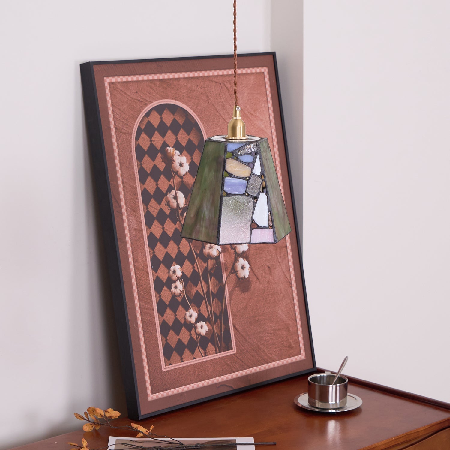 Mavine Tiffany-Style Stained Glass Pendant Light - Neutralighting
