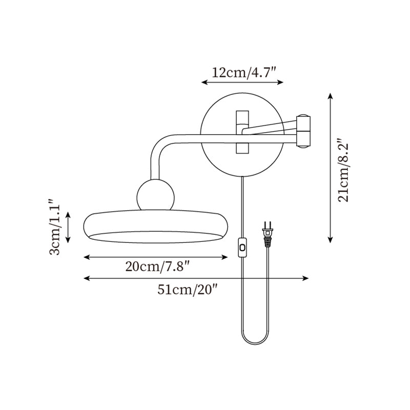 Arden Adjustable Hardwire Wall Lamp - Neutralighting