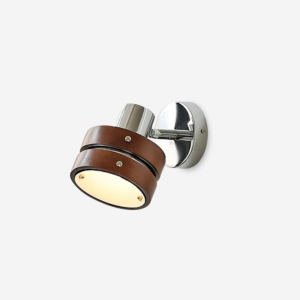 Wall Lamp Metal & Wood Barrel Shade Adjustable Warm Glow - Neutralighting