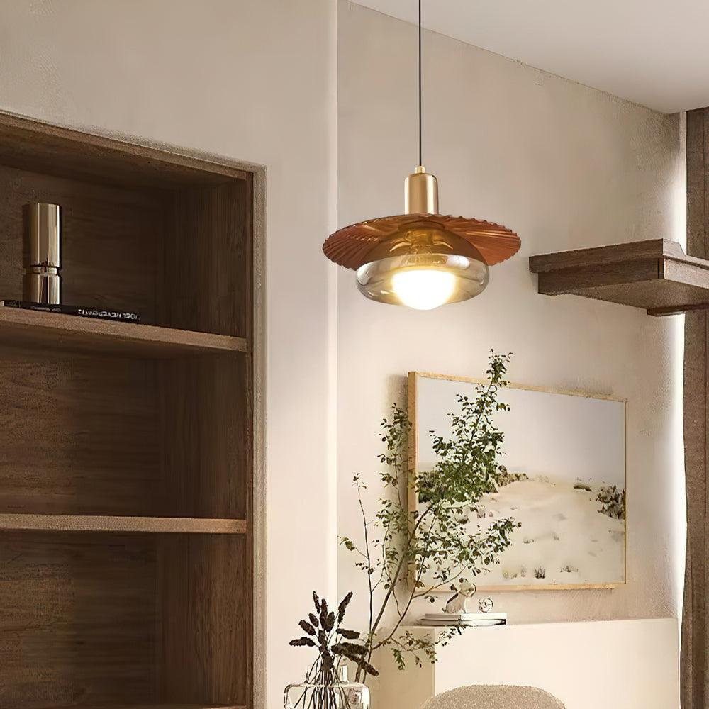 Elysor Brass and Glass Pendant Lamp - Neutralighting