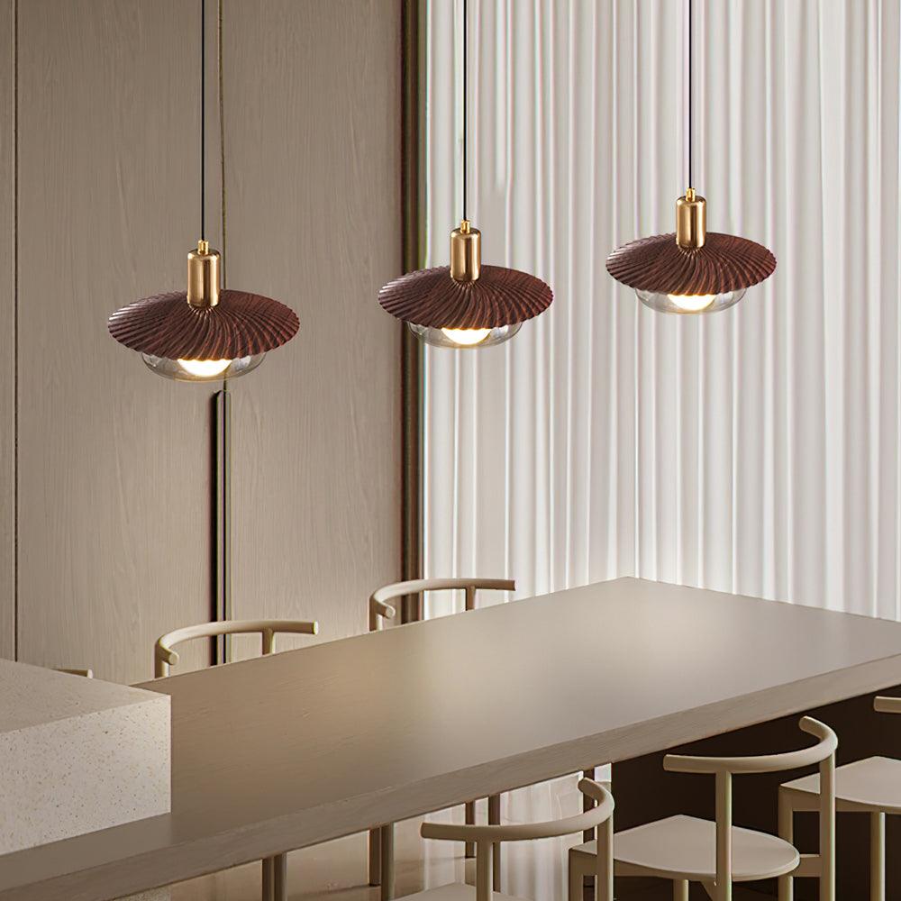 Elysor Brass and Glass Pendant Lamp - Neutralighting