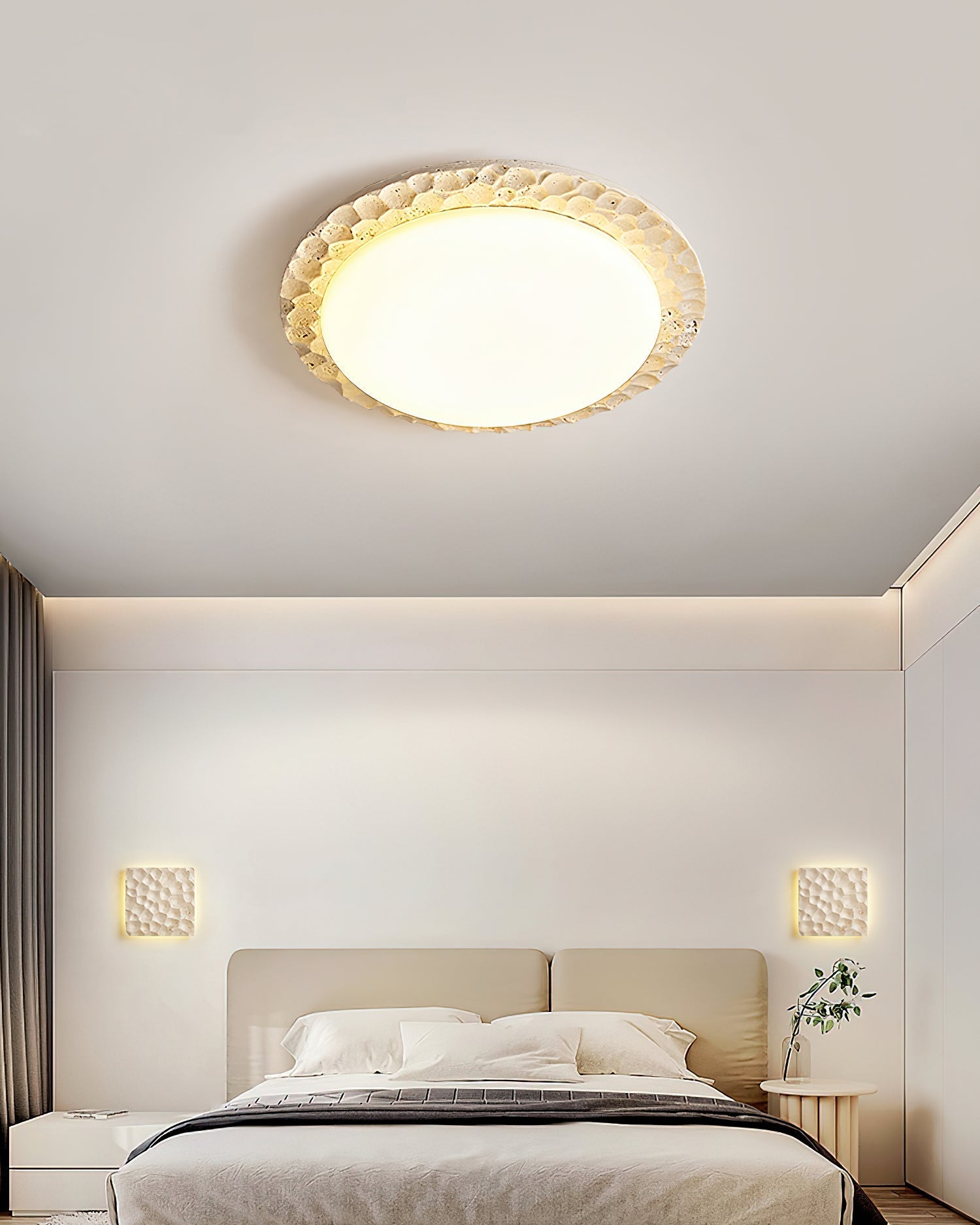 Ritta Travertine Canopy Ceiling Light - Neutralighting
