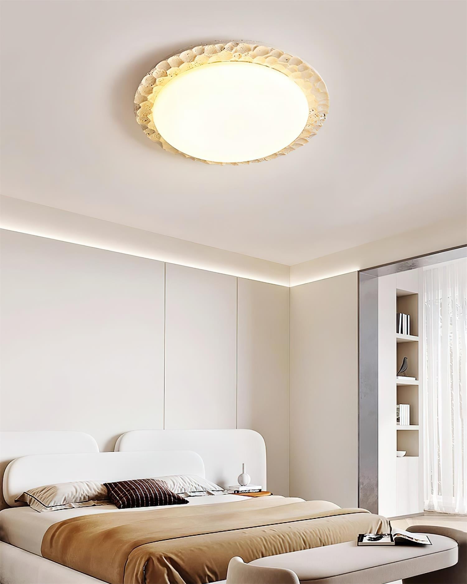 Ritta Travertine Canopy Ceiling Light - Neutralighting