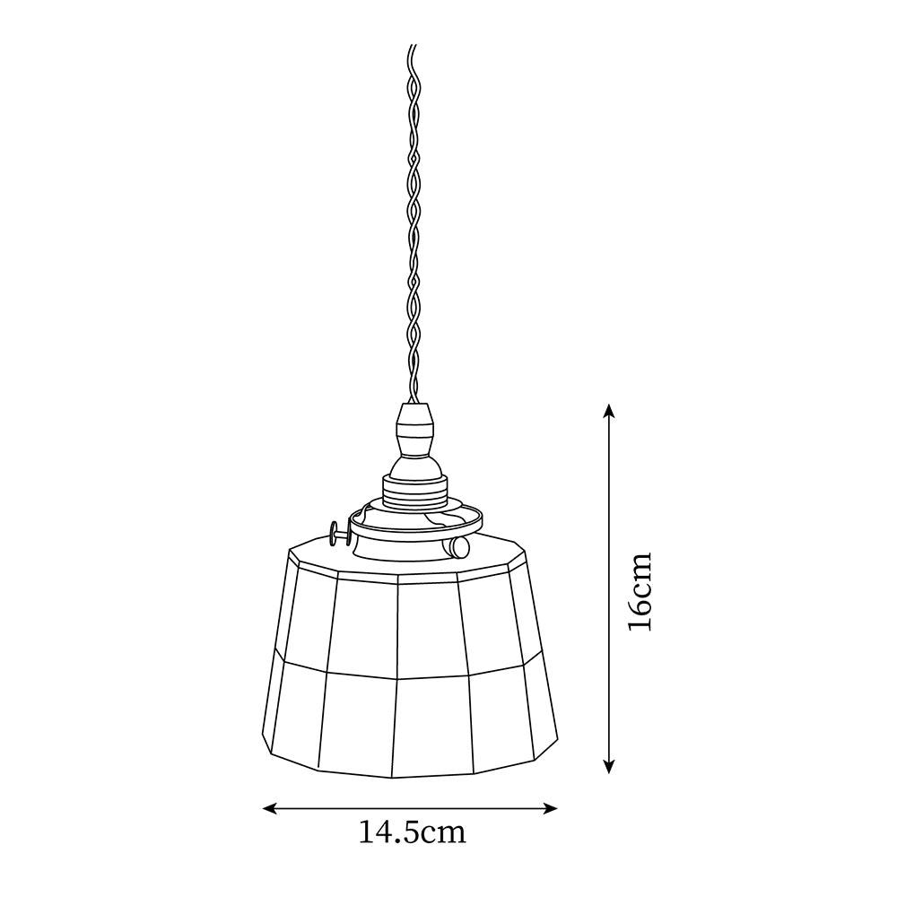 Pendant Lamp Stained Glass Shade Vintage Pattern Brass Retro - Neutralighting