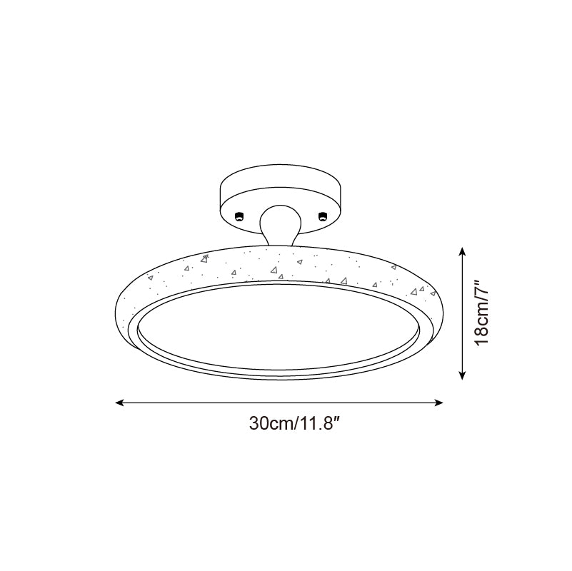 Dovai Travertine Semi Flush Ceiling Light - Neutralighting