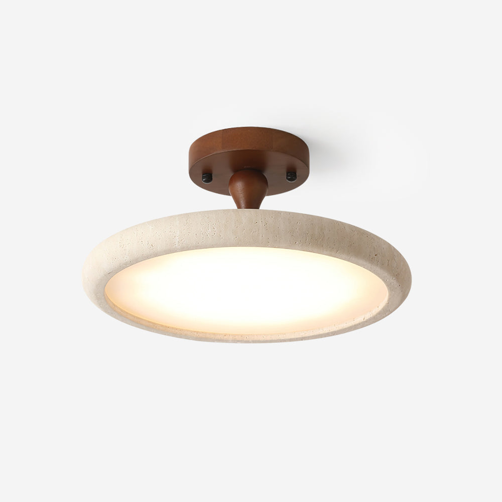 Dovai Travertine Semi Flush Ceiling Light - Neutralighting