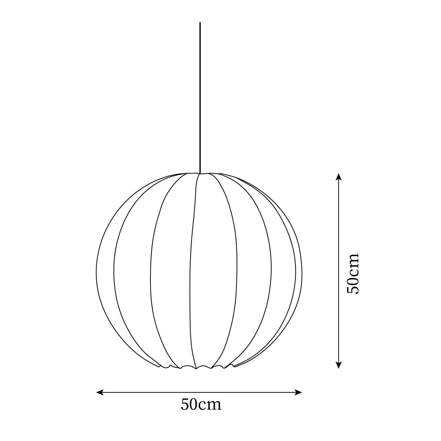 Pendant Light Silk Ribbed Globe Modern Minimalist Ambient Dining - Neutralighting