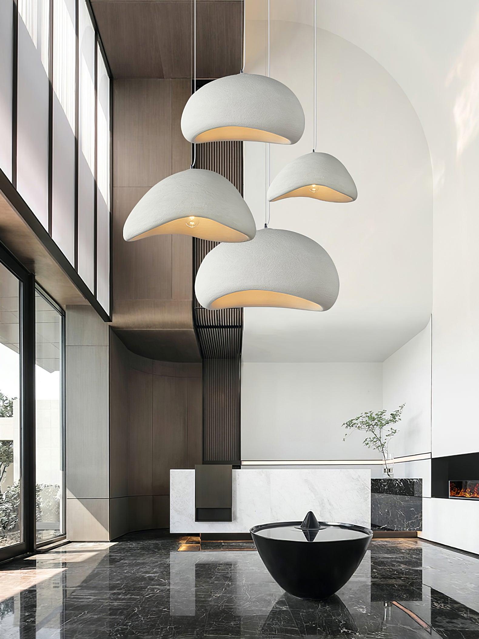Pendant Lamp Organic Curved Shade Soft Texture Modern Artistic - Neutralighting