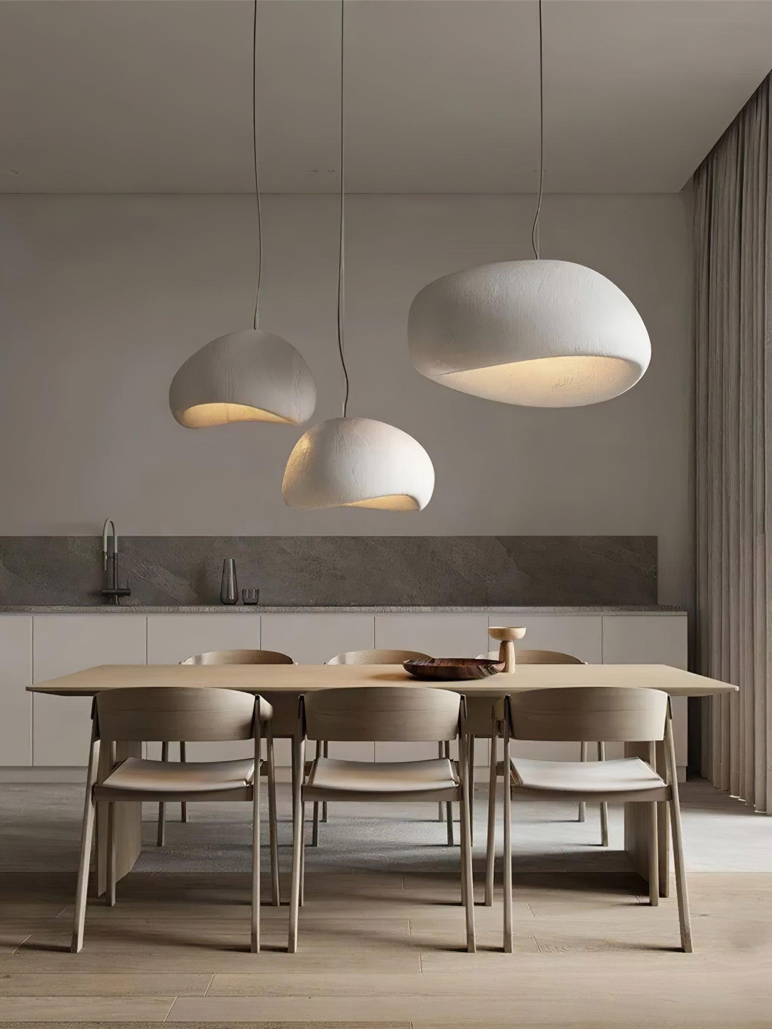 Pendant Lamp Organic Curved Shade Soft Texture Modern Artistic - Neutralighting
