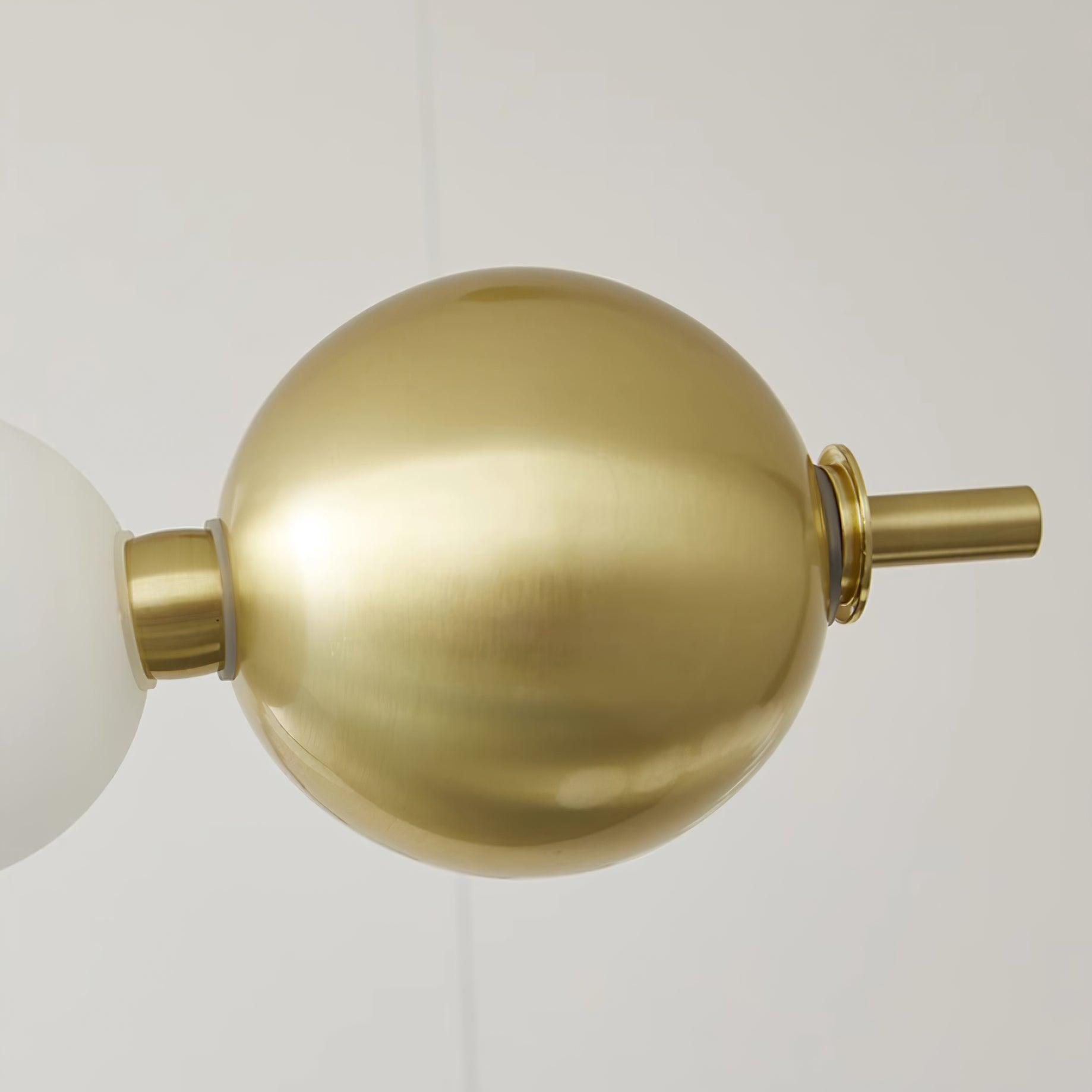 Chandelier Brass Ring Acrylic Spheres Modern Minimalist - Neutralighting
