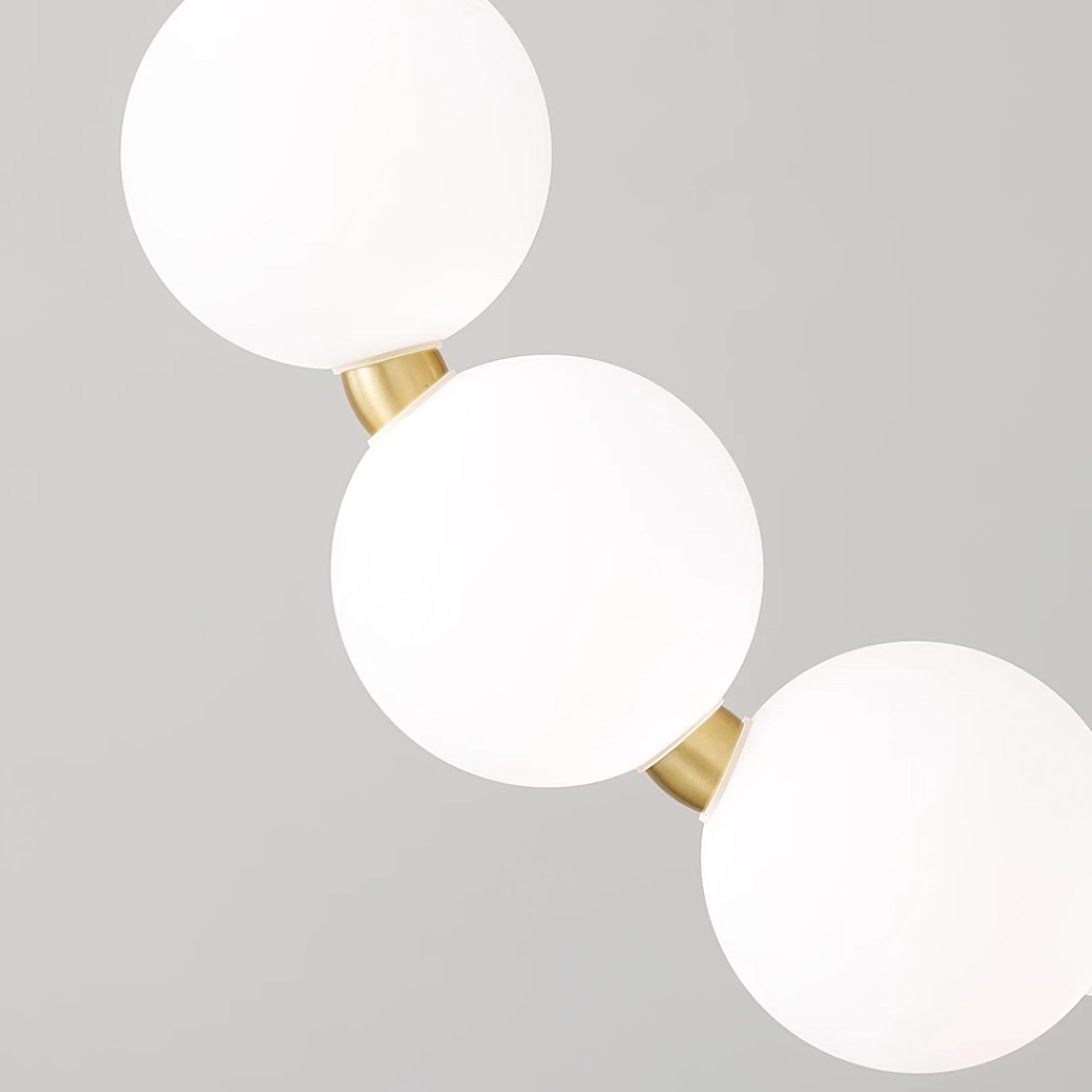 Chandelier Brass Ring Acrylic Spheres Modern Minimalist - Neutralighting