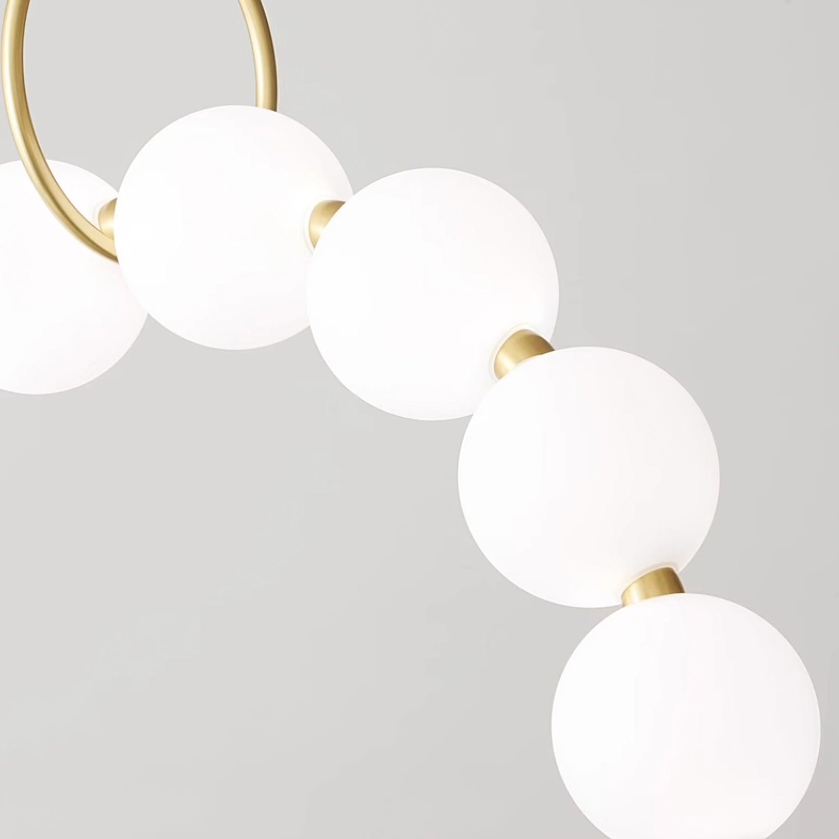 Chandelier Brass Ring Acrylic Spheres Modern Minimalist - Neutralighting